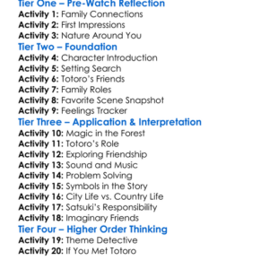 My Neighbor Totoro Worksheet Activity Booklet