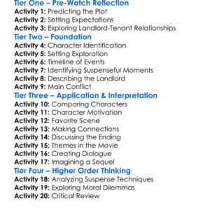 My Nightmare Landlord 2020 Worksheet Activity Booklet