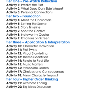 My Trip Back To The Dark Side 2014 Worksheet Activity Booklet