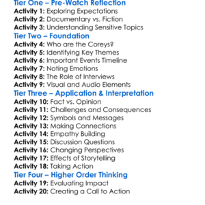 My Truth The Rape Of 2 Coreys 2020 Worksheet Activity Booklet