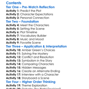 Mystery Box The Amber Green Story 2023 Worksheet Activity Booklet