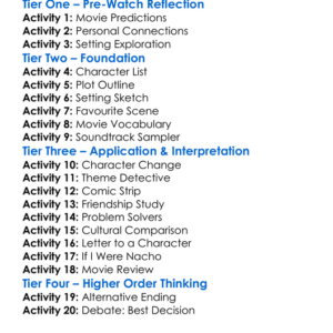 Nacho Libre 2006 Worksheet Activity Booklet