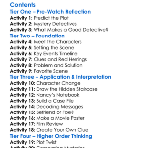 Nancy Drew And The Hidden Staircase Worksheet Activity Booklet