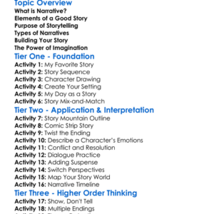 Narrative And Storytelling Worksheet Activity Booklet