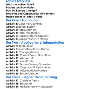 Nation-States And Borders Worksheet Activity Booklet