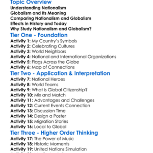 Nationalism And Globalism Worksheet Activity Booklet