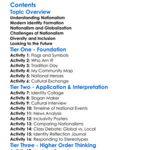 Nationalism And Identity In The 21St Century Worksheet Activity Booklet
