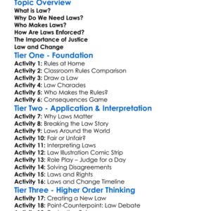 Nature And Purpose Of Law Worksheet Activity Booklet