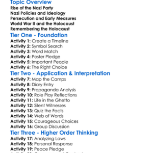 Nazi Germany And The Holocaust Worksheet Activity Booklet