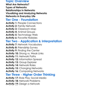 Networks And Relationships Worksheet Activity Booklet