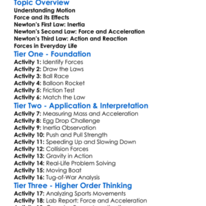 Newtons Laws Of Motion And Forces Worksheet Activity Booklet