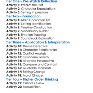 Night Always Comes 2025 Worksheet Activity Booklet