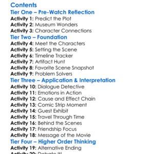 Night At The Museum Secret Of The Tomb 2014 Worksheet Activity Booklet