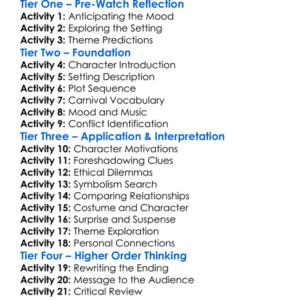 Nightmare Alley 2021 Worksheet Activity Booklet
