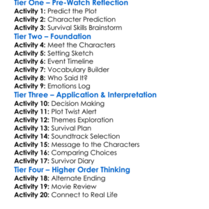 No Way Up 2024 Worksheet Activity Booklet