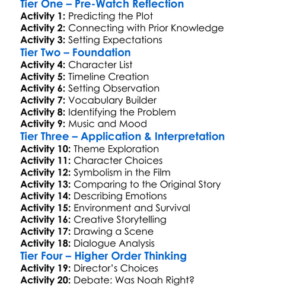 Noah 2014 Worksheet Activity Booklet