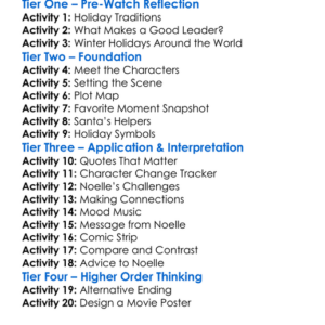 Noelle Worksheet Activity Booklet