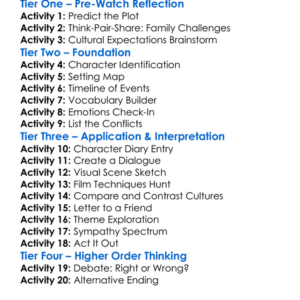 Not Without My Daughter 1991 Worksheet Activity Booklet