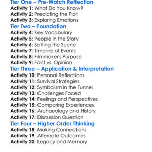 Nova Holocaust Escape Tunnel 2017 Worksheet Activity Booklet