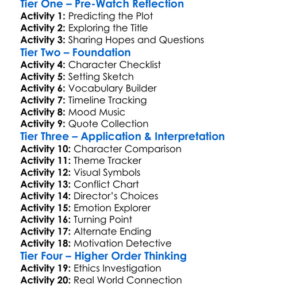 Novocaine 2025 Worksheet Activity Booklet