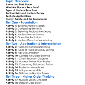 Nuclear Reactions Worksheet Activity Booklet