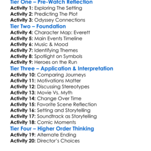 O Brother Where Art Thou 2000 Worksheet Activity Booklet