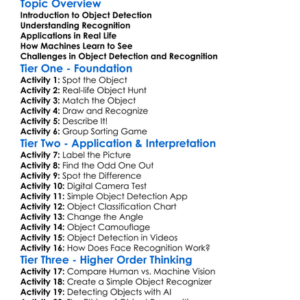 Object Detection And Recognition Worksheet Activity Booklet