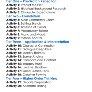 Of Love And Shadows 1994 Worksheet Activity Booklet