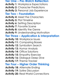 Office Space 1999 Worksheet Activity Booklet