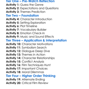 Oldboy 2013 Worksheet Activity Booklet