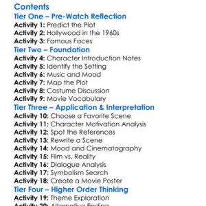 Once Upon A Time In Hollywood 2019 Worksheet Activity Booklet