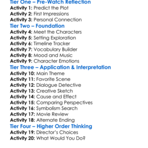 One Last Time 2020 Worksheet Activity Booklet