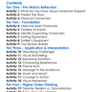 One Soldiers Story The Journey Of American Sniper 2015 Worksheet Activity Booklet