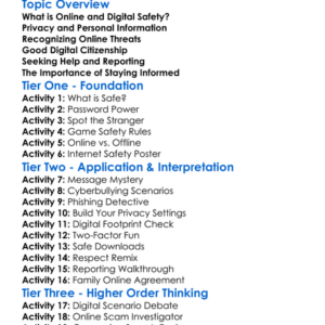 Online And Digital Safety Worksheet Activity Booklet