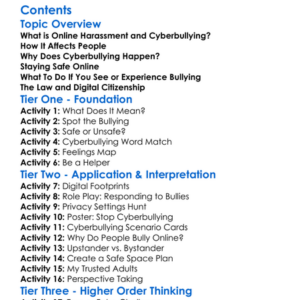 Online Harassment And Cyberbullying Worksheet Activity Booklet