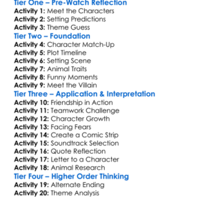 Open Season 2 Worksheet Activity Booklet