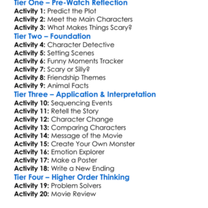 Open Season Scared Silly 2015 Worksheet Activity Booklet