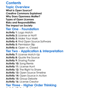 Open Source And Creative Commons Worksheet Activity Booklet