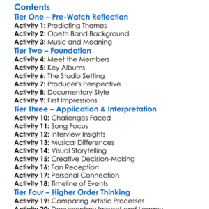 Opeth The Making Of Deliverance And Damnation 2015 Worksheet Activity Booklet