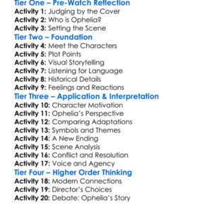 Ophelia 2019 Worksheet Activity Booklet