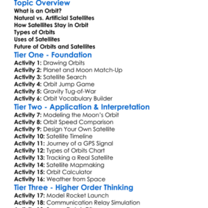 Orbits And Satellites Worksheet Activity Booklet