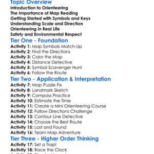 Orienteering And Map Reading Worksheet Activity Booklet