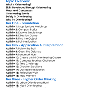 Orienteering Worksheet Activity Booklet