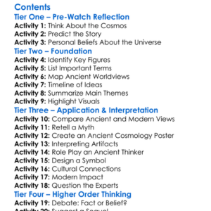 Origins Untold Ancient Cosmology 2023 Worksheet Activity Booklet