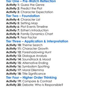 Orphan 2009 Worksheet Activity Booklet