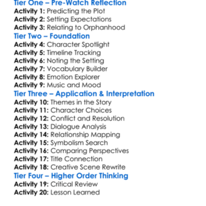 Orphan Of The Past 2012 Worksheet Activity Booklet