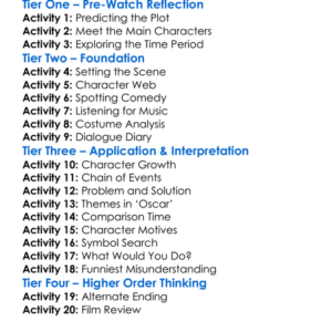 Oscar 1991 Worksheet Activity Booklet