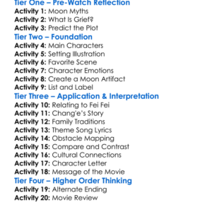 Over The Moon Worksheet Activity Booklet