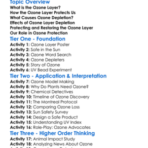 Ozone Layer And Ozone Depletion Worksheet Activity Booklet