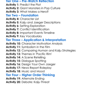 Pacific Rim 2013 Worksheet Activity Booklet